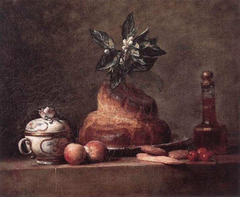 jean-Baptiste-Simeon Chardin La Brioche oil painting picture